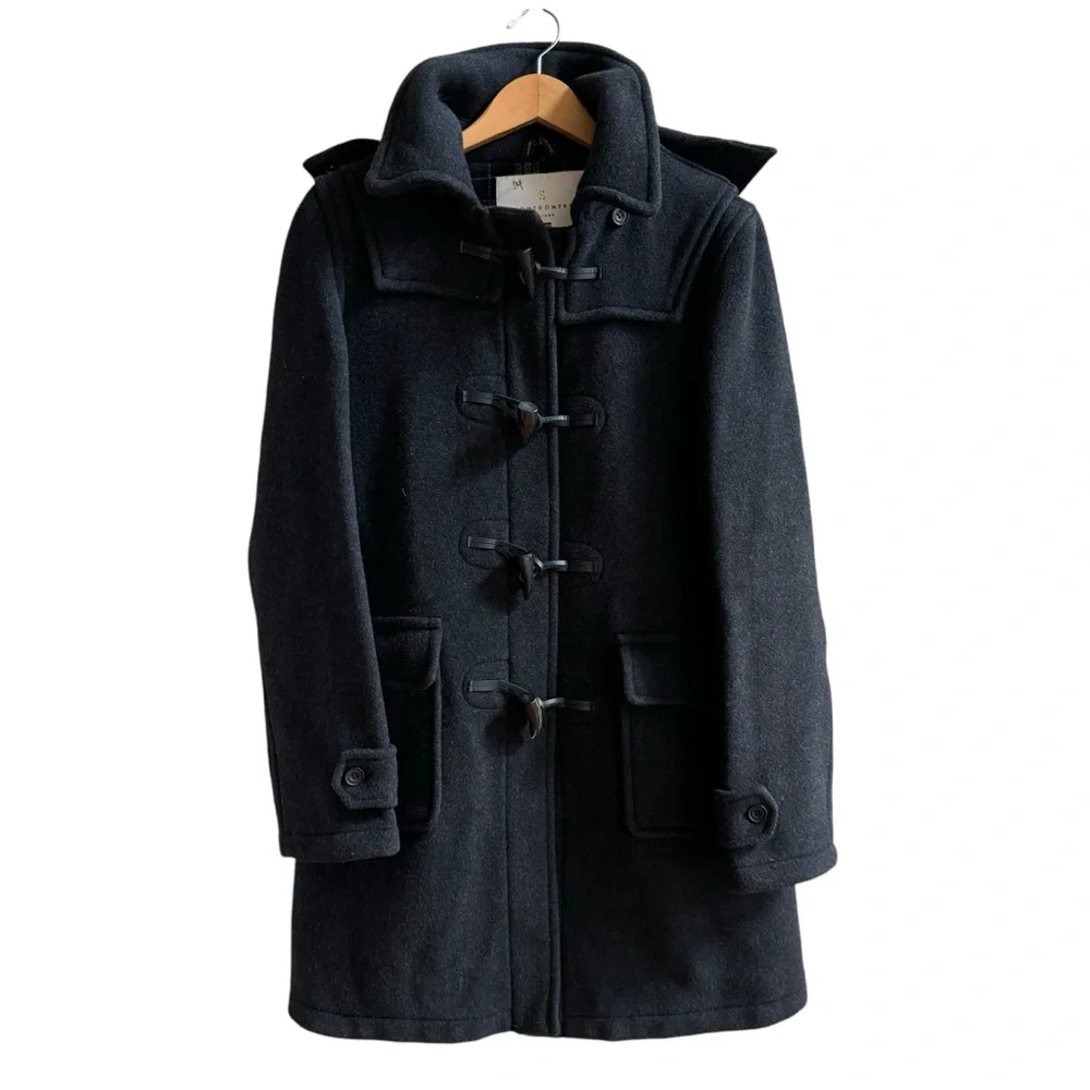 Montgomery Coat Womens Dark Gray Duffle Toggle Parker Winter‎ Coat Size 12